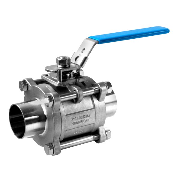 Steel & Obrien 2" Ball Valve, 2 Way/Butt Weld Ends - 316SS BLV2W-2-316 - main